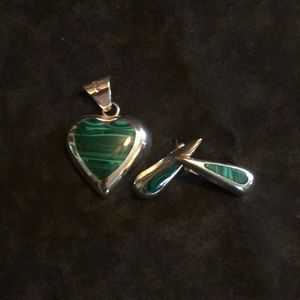 Sterling sliver pendant and earrings